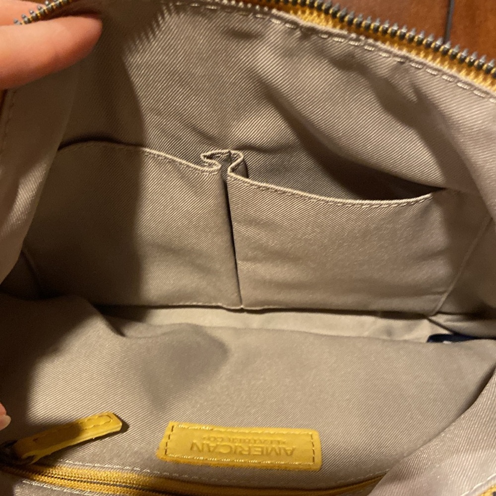 American Leather Yellow Crossbody Bag. - Picture 12 of 16